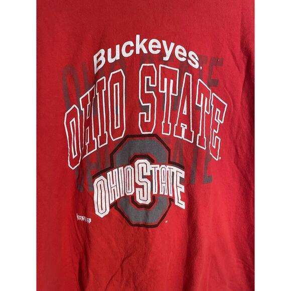 Vintage Ohio State Buckeyes Sleeveless Hooded Shirt Men’s Size XL - Picture 2 of 9